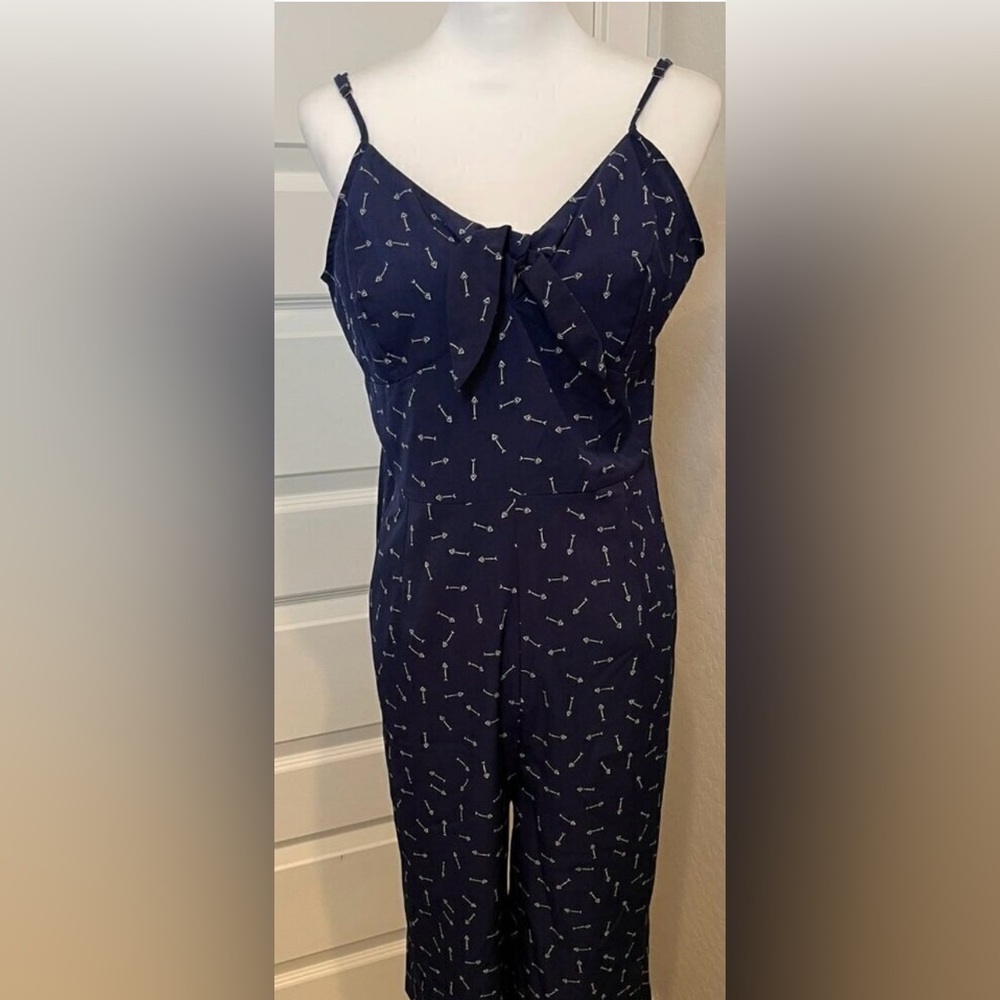 Xhilaration Dark Blue Dress with Arrow Pattern